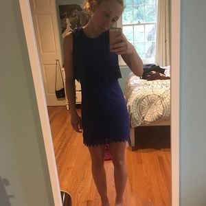 Francesca's blue lace dress